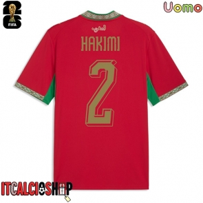 Marocco Achraf Hakimi #2 Prima Maglia Mondiali 2026 Manica Corta